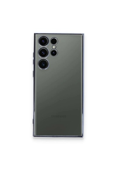 Mey İthalat®  Samsung Galaxy S23 Ultra Kılıf  Lensli Silikon - Açık Mavi
