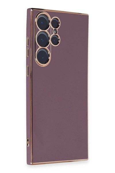 Mey İthalat®  Samsung Galaxy S23 Ultra Kılıf Volet Silikon - Mor