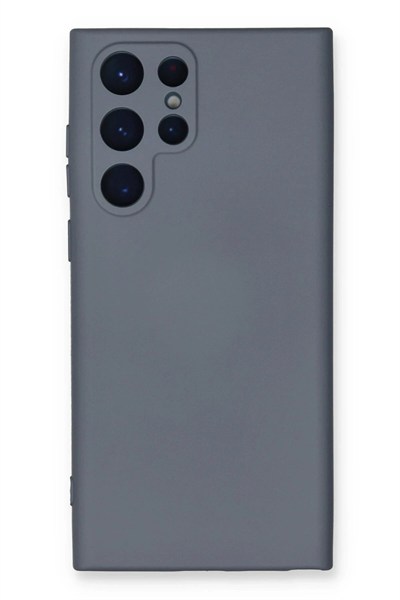 Mey İthalat®  Samsung Galaxy S23 Ultra Kılıf Nano içi Kadife Silikon - Gri
