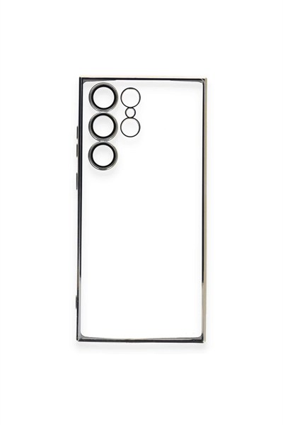 Mey İthalat®  Samsung Galaxy S23 Ultra Kılıf  Lensli Silikon - Gold