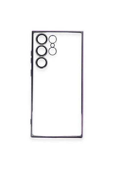 Mey İthalat®  Samsung Galaxy S23 Ultra Kılıf  Lensli Silikon - Mor