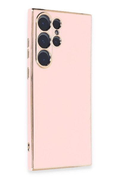 Mey İthalat®  Samsung Galaxy S23 Ultra Kılıf Volet Silikon - Pembe