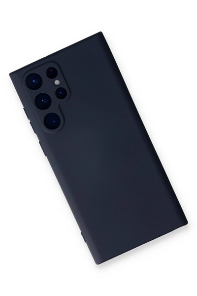 Mey İthalat®  Samsung Galaxy S23 Ultra Kılıf Nano içi Kadife Silikon - Lacivert