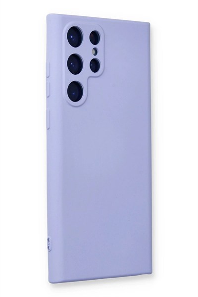 Mey İthalat®  Samsung Galaxy S23 Ultra Kılıf Nano içi Kadife Silikon - Lila