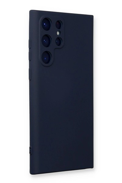 Mey İthalat®  Samsung Galaxy S23 Ultra Kılıf Nano içi Kadife Silikon - Lacivert