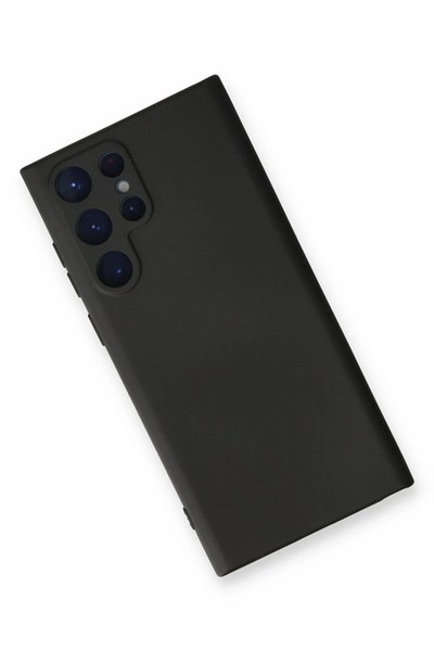 Mey İthalat®  Samsung Galaxy S23 Ultra Kılıf Nano içi Kadife Silikon - Siyah