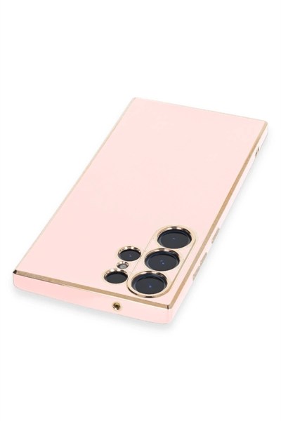 Mey İthalat®  Samsung Galaxy S23 Ultra Kılıf Volet Silikon - Pembe