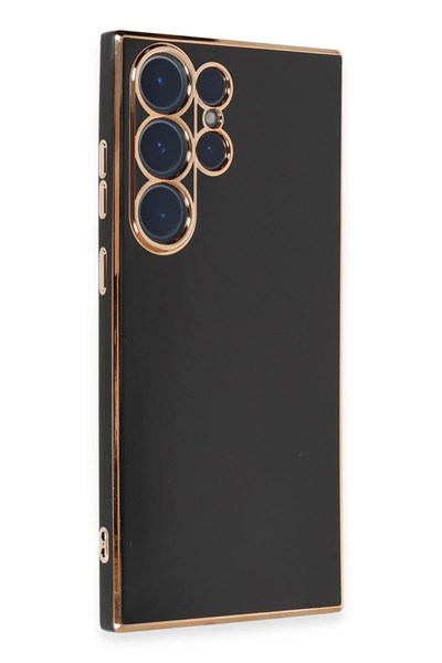 Mey İthalat®  Samsung Galaxy S23 Ultra Kılıf Volet Silikon - Siyah
