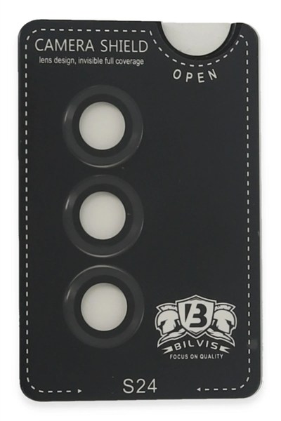 Mey İthalat®  Samsung Galaxy S24 Bilvis Titan Kamera Lens - Siyah