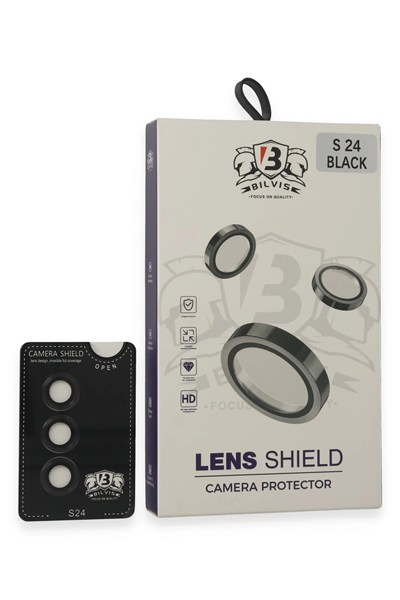 Mey İthalat®  Samsung Galaxy S24 Bilvis Titan Kamera Lens - Siyah