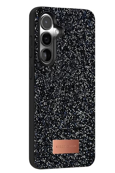 Mey İthalat®  Samsung Galaxy S24 Bright Simli Kapak - Siyah