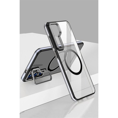 Mey İthalat®  Samsung Galaxy S24 Crystal Magsafe Kapak - Siyah
