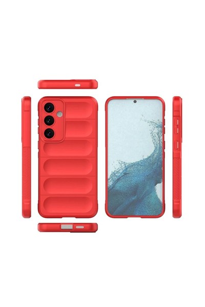 Mey İthalat®  Samsung Galaxy S24 FE Kılıf Optimum Silikon - Kırmızı