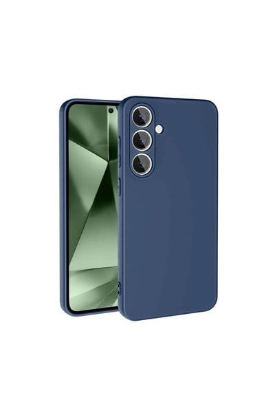 Mey İthalat®  Samsung Galaxy S24 FE Kılıf Nano içi Kadife Silikon - Lacivert
