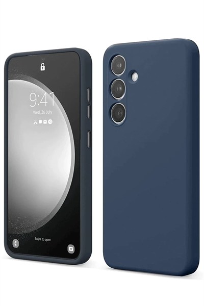 Mey İthalat®  Samsung Galaxy S24 FE Kılıf First Silikon - Lacivert