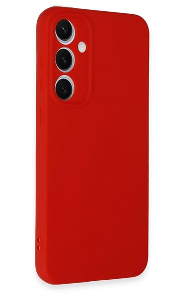 Mey İthalat®  Samsung Galaxy S24 FE Kılıf Nano içi Kadife Silikon - Kırmızı