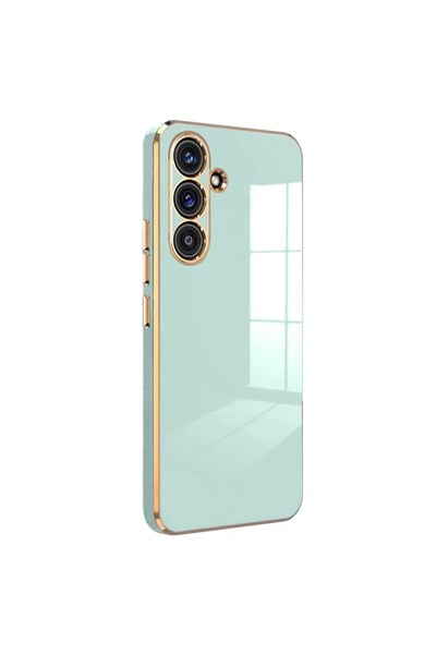Mey İthalat®  Samsung Galaxy S24 FE Kılıf Volet Silikon - Açık Yeşil