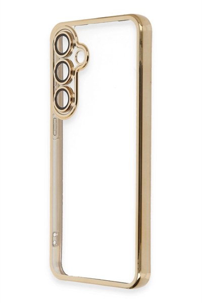 Mey İthalat®  Samsung Galaxy S24 FE Kılıf  Lensli Silikon - Gold