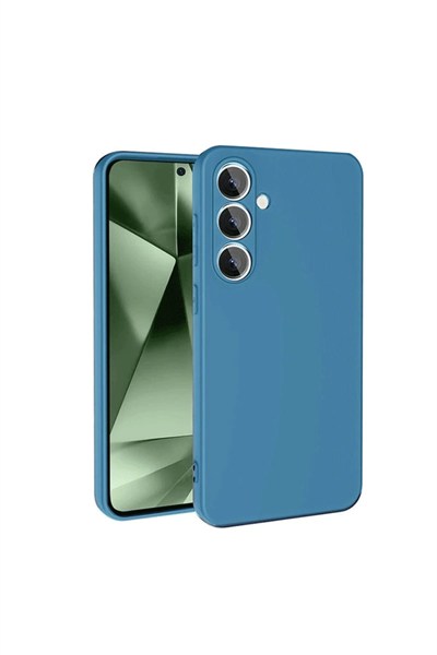 Mey İthalat®  Samsung Galaxy S24 FE Kılıf Nano içi Kadife Silikon - Mavi