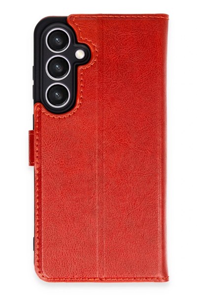 Mey İthalat®  Samsung Galaxy S24 FE Kılıf Trend S Plus Kapaklı Kılıf - Kırmızı