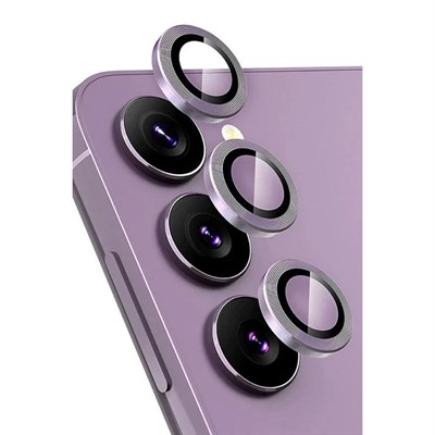 Mey İthalat®  Samsung Galaxy S24 FE Raze Metal Kamera Lens - Mor