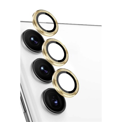 Mey İthalat®  Samsung Galaxy S24 FE Raze Metal Kamera Lens - Sarı