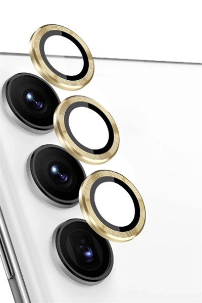 Mey İthalat®  Samsung Galaxy S24 FE Raze Metal Kamera Lens - Sarı