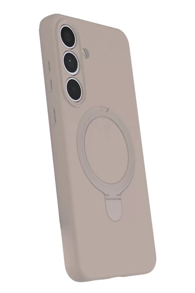 Mey İthalat®  Samsung Galaxy S24 FE Regal Magsafe Standlı Kapak - Çöl Titanyum