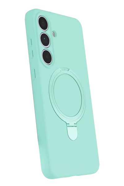 Mey İthalat®  Samsung Galaxy S24 FE Regal Magsafe Standlı Kapak - Su Yeşili