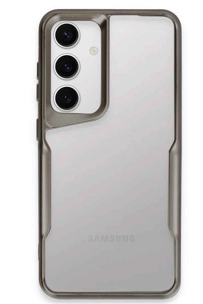 Mey İthalat®  Samsung Galaxy S24 Kılıf Boyi Silikon Kapak - Titan Gri