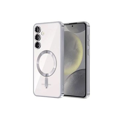 Mey İthalat®  Samsung Galaxy S24 Kılıf Kross Magneticsafe Kapak - Gümüş