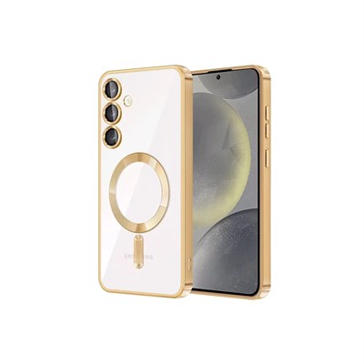 Mey İthalat®  Samsung Galaxy S24 Kılıf Kross Magneticsafe Kapak - Gold