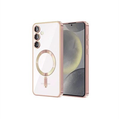 Mey İthalat®  Samsung Galaxy S24 Kılıf Kross Magneticsafe Kapak - Rose
