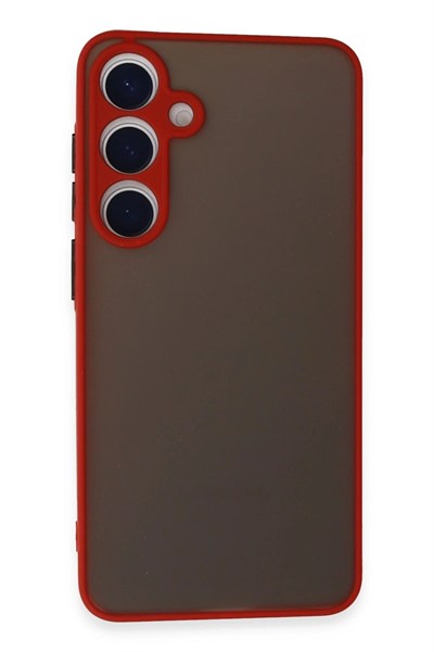 Mey İthalat®  Samsung Galaxy S24 Kılıf Montreal Silikon Kapak - Kırmızı