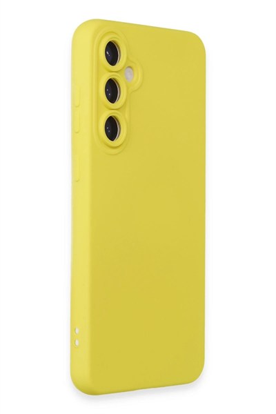 Mey İthalat®  Samsung Galaxy S24 Kılıf Nano içi Kadife Silikon - Sarı
