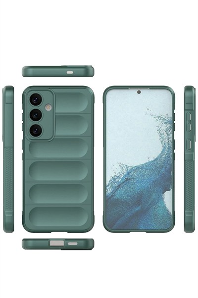 Mey İthalat®  Samsung Galaxy S24 Kılıf Optimum Silikon - Koyu Yeşil