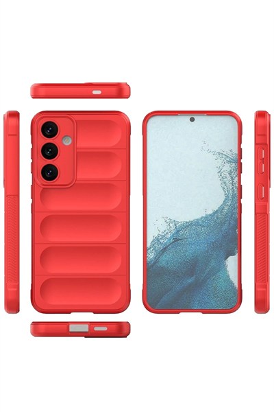 Mey İthalat®  Samsung Galaxy S24 Kılıf Optimum Silikon - Kırmızı