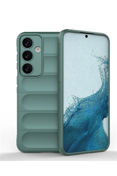 Mey İthalat®  Samsung Galaxy S24 Kılıf Optimum Silikon - Koyu Yeşil