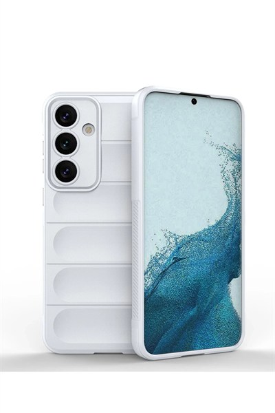 Mey İthalat®  Samsung Galaxy S24 Kılıf Optimum Silikon - Krem