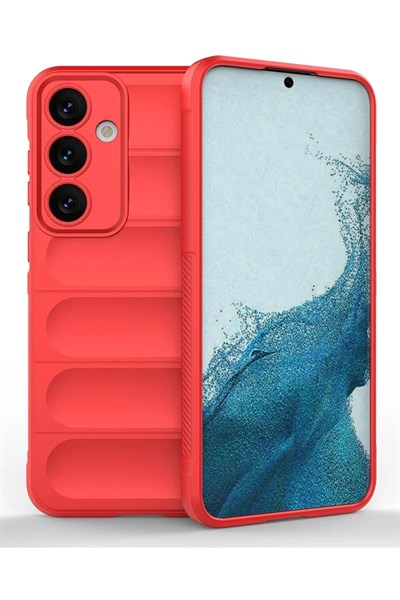Mey İthalat®  Samsung Galaxy S24 Kılıf Optimum Silikon - Kırmızı