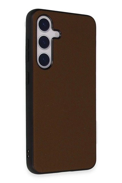 Mey İthalat®  Samsung Galaxy S24 Kılıf Taft Kapak - Kahverengi