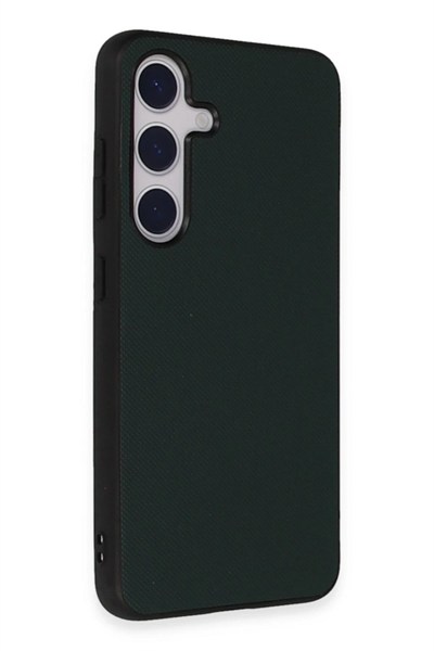 Mey İthalat®  Samsung Galaxy S24 Kılıf Taft Kapak - Koyu Yeşil