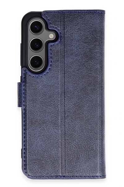 Mey İthalat®  Samsung Galaxy S24 Kılıf Trend S Plus Kapaklı Kılıf - Lacivert