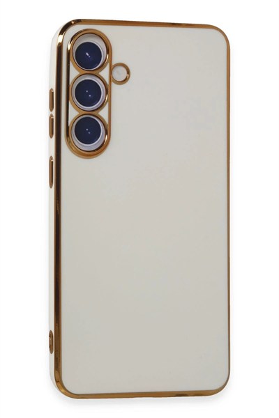 Mey İthalat®  Samsung Galaxy S24 Kılıf Volet Silikon - Beyaz