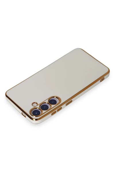 Mey İthalat®  Samsung Galaxy S24 Kılıf Volet Silikon - Beyaz