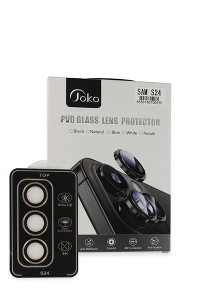 Mey İthalat®  Samsung Galaxy S24 PVD Metal Kamera Lens - Gold