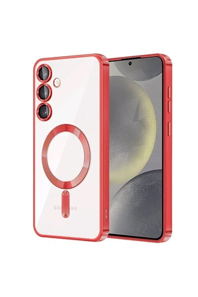 Mey İthalat®  Samsung Galaxy S24 Plus Kılıf Kross Magneticsafe Kapak - Kırmızı