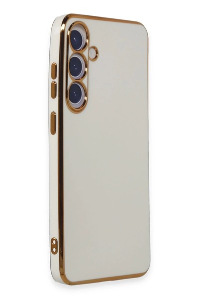Mey İthalat®  Samsung Galaxy S24 Plus Kılıf Volet Silikon - Beyaz