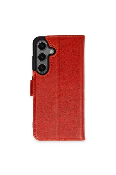 Mey İthalat®  Samsung Galaxy S24 Plus Kılıf Trend S Plus Kapaklı Kılıf - Kırmızı