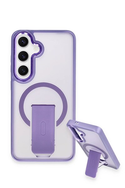 Mey İthalat®  Samsung Galaxy S24 Tork Magsafe Standlı Kapak - Siyah